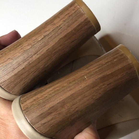 Saks Fifth Avenue Melina Block Heel Mule in Nude 9 - Picture 13 of 14